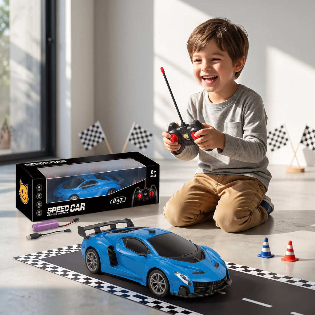 2.4GHz Remote Control Speed Car | Rechargeable RC Racing Sports Car with Controller