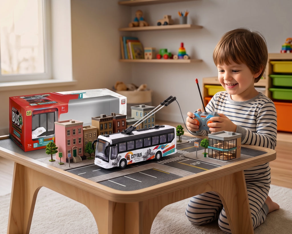Remote Control City Bus Toy – Realistic RC Bus Vehicle for Kids