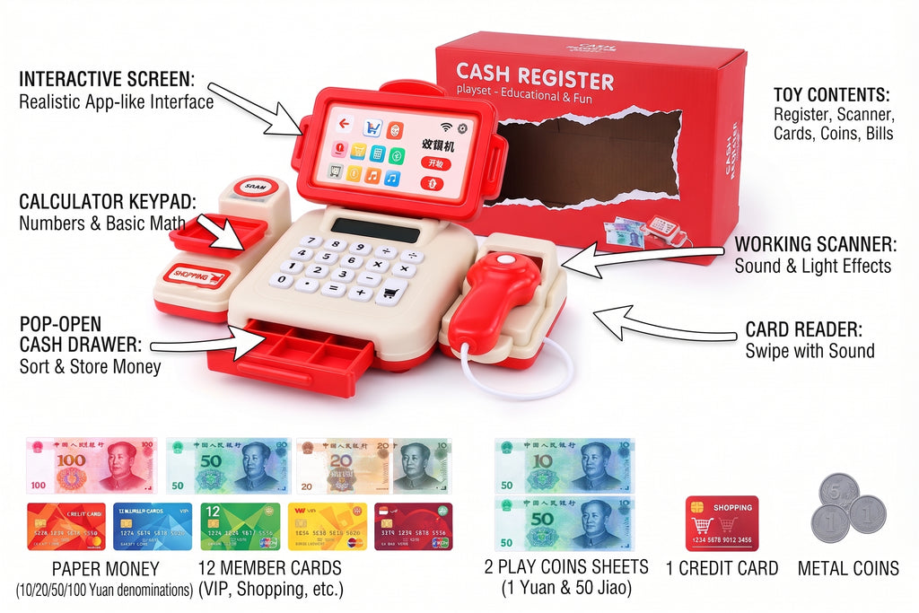 Toy Cash Register Playset