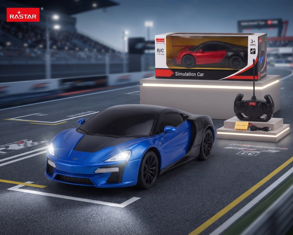 1:24 Scale RC Sports Car – Rechargeable Remote Control Simulation Racing Car