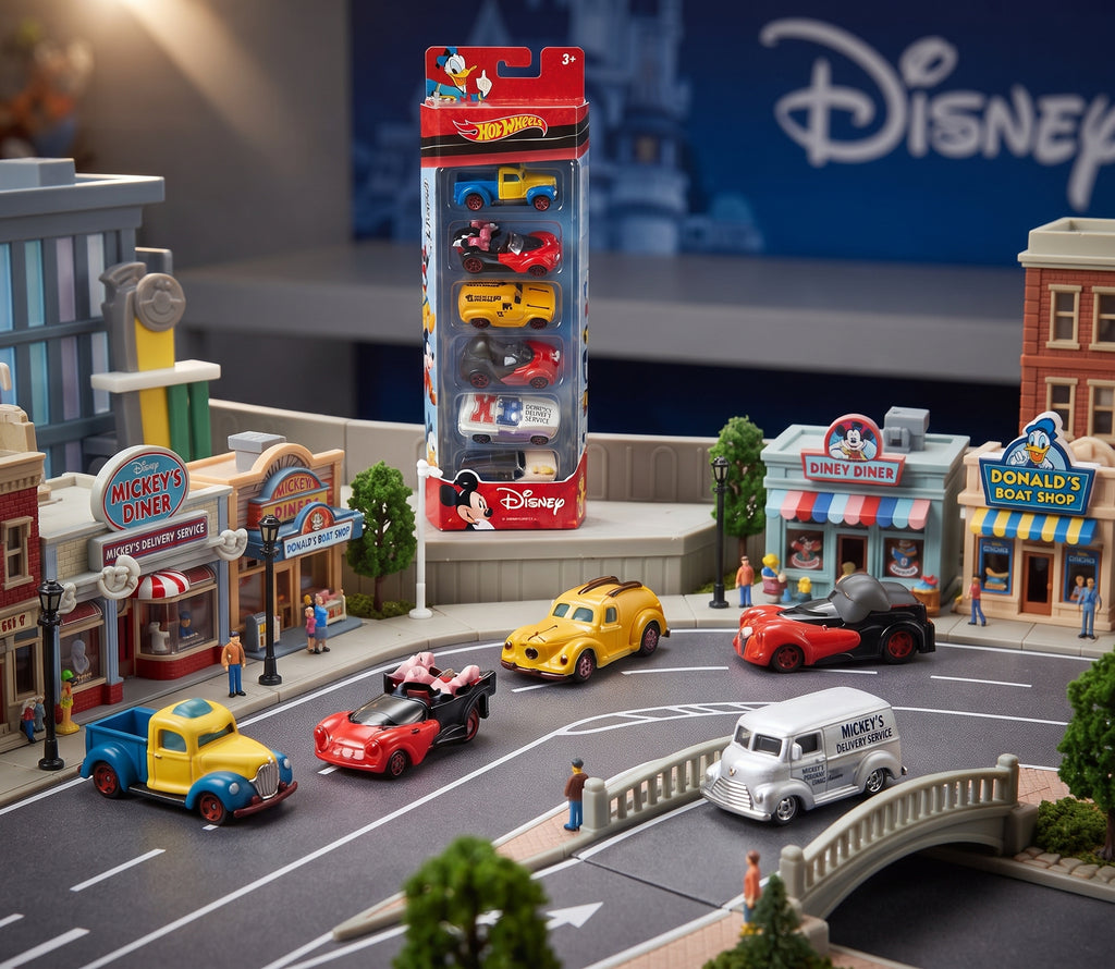 ot Wheels Mickey Mouse & Friends Character Die-Cast Toy Vehicle Set (5-Pack Collector Edition)