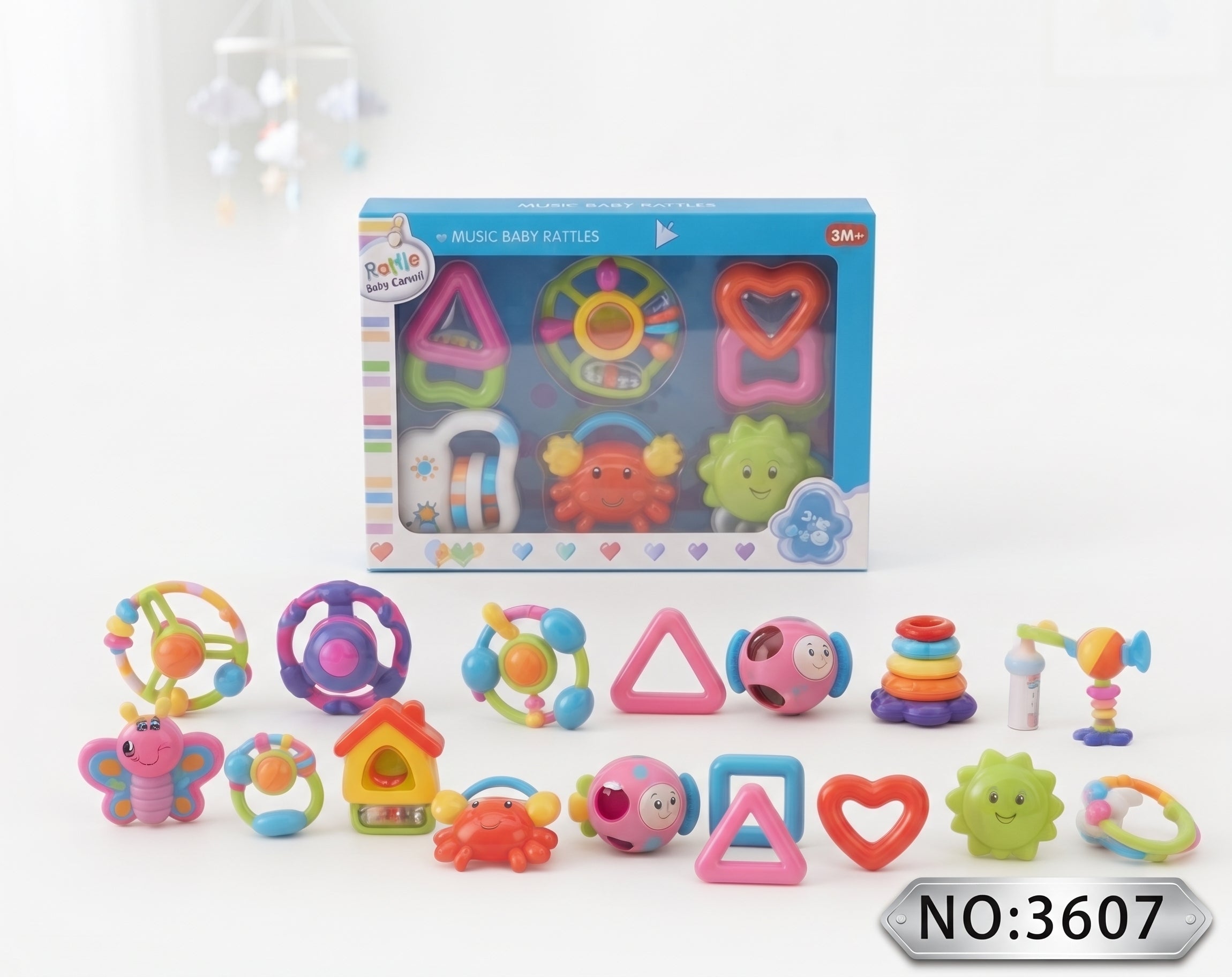 Music Baby Rattles Set NO:3607 – Colorful Infant Interactive Toy Collection