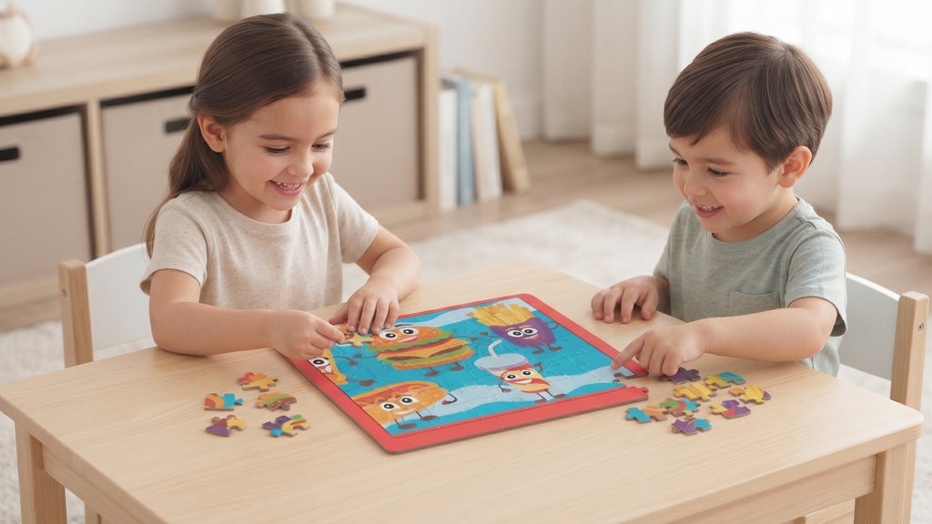 Food Puzzle for Kids — 24 Pieces Educational Learning & Problem-Solving Toy for Ages 3+