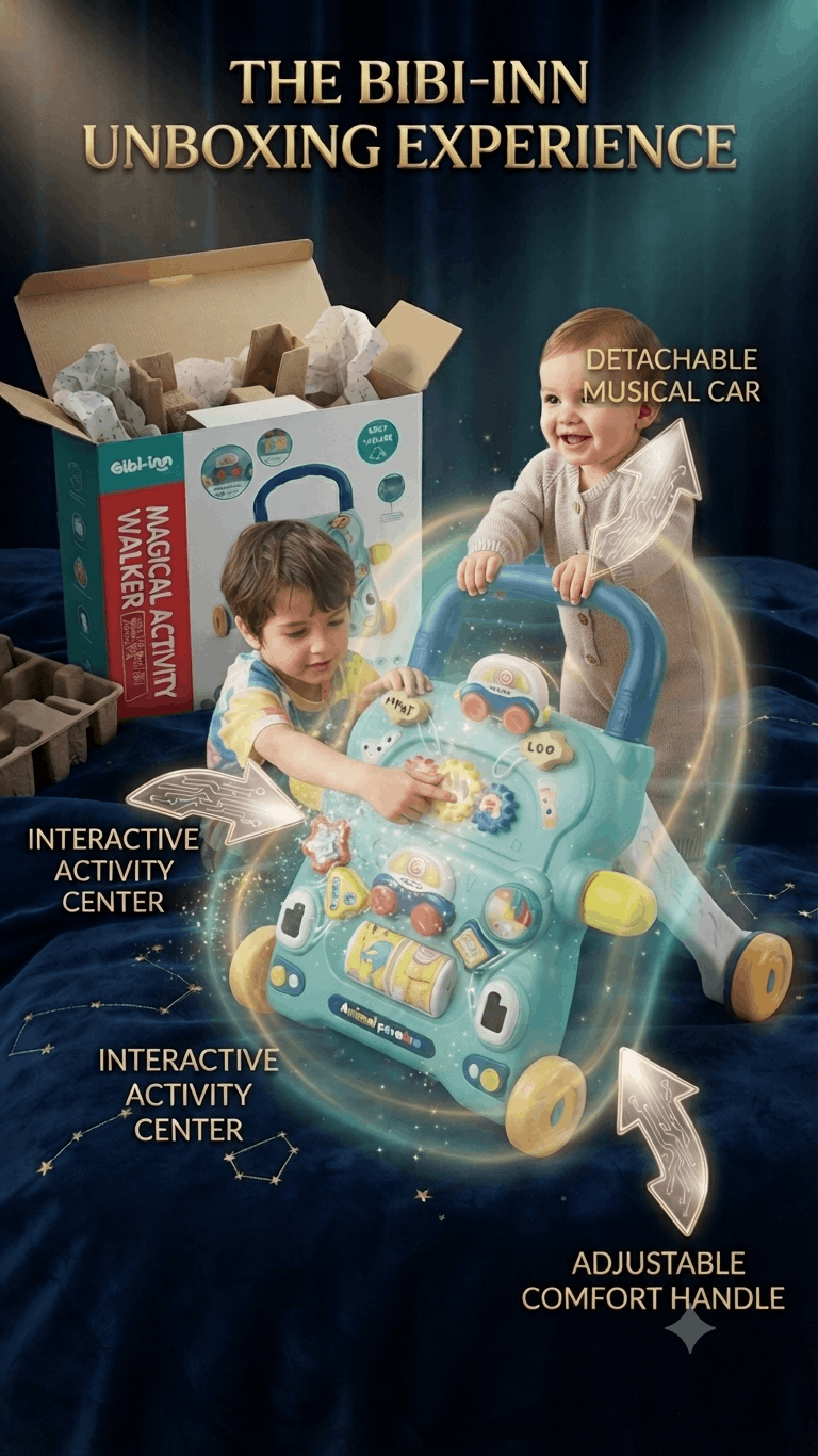 Bibi-Inn Magical Activity Walker – Multi-Functional Sit-to-Stand Baby Walker and Interactive Learning Center