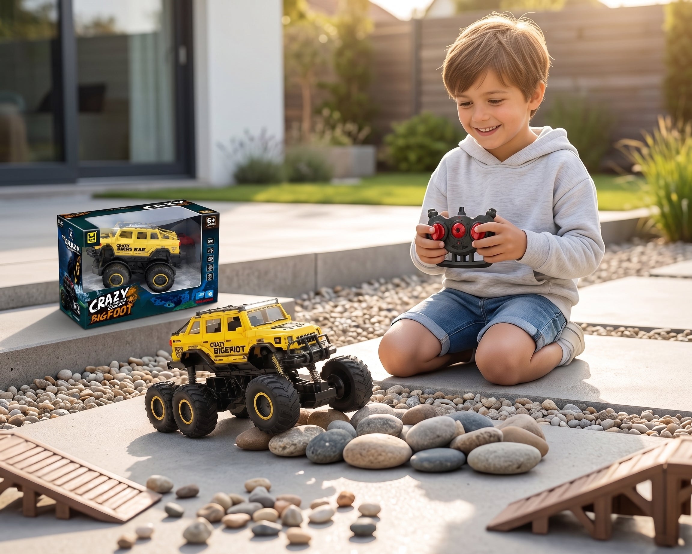 Crazy Climbing Bigfoot RC Monster Truck – 2.4GHz Rechargeable Remote Control Car