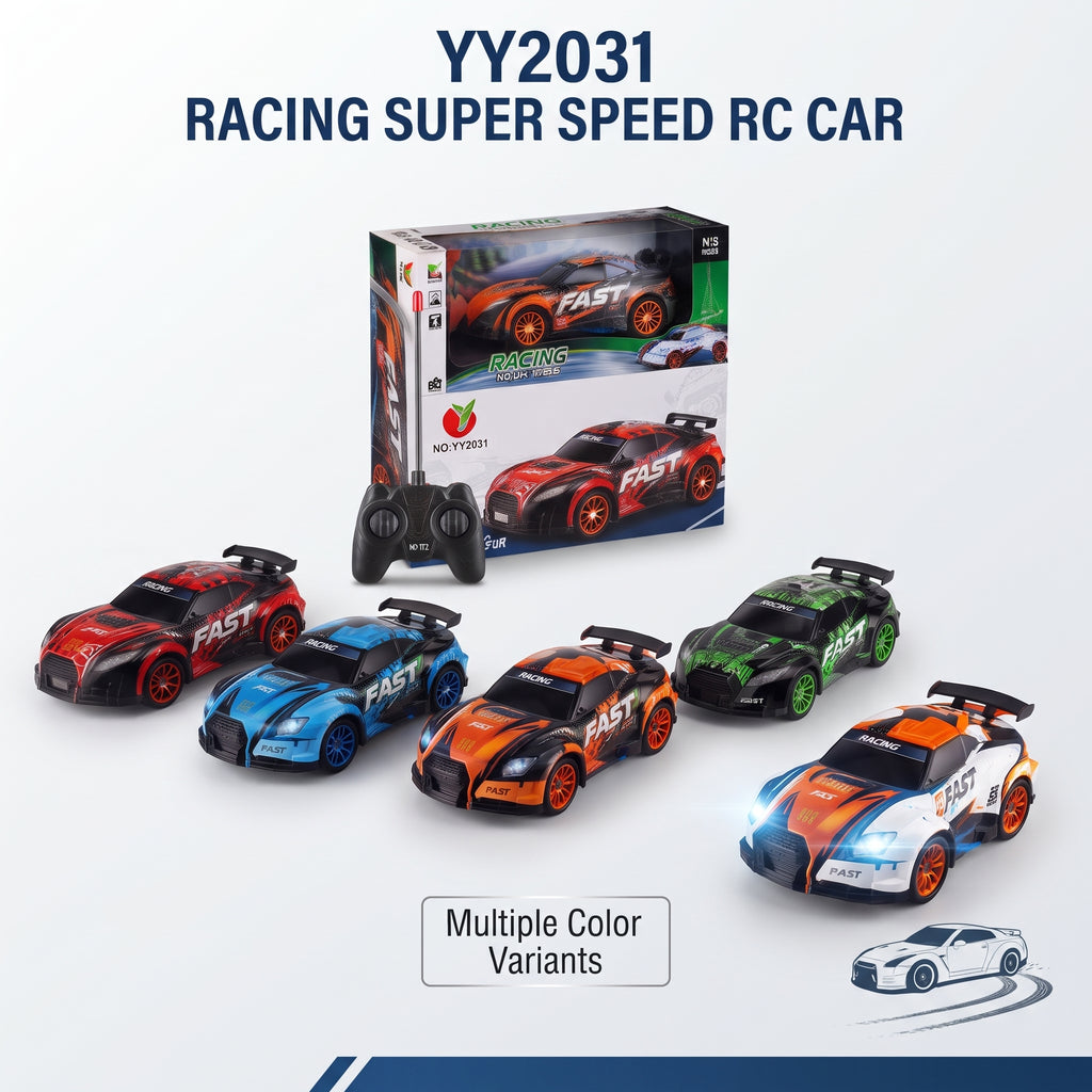 1:20 Scale Remote Control Racing Car | YY2031 Rechargeable Super Speed RC Sports Car