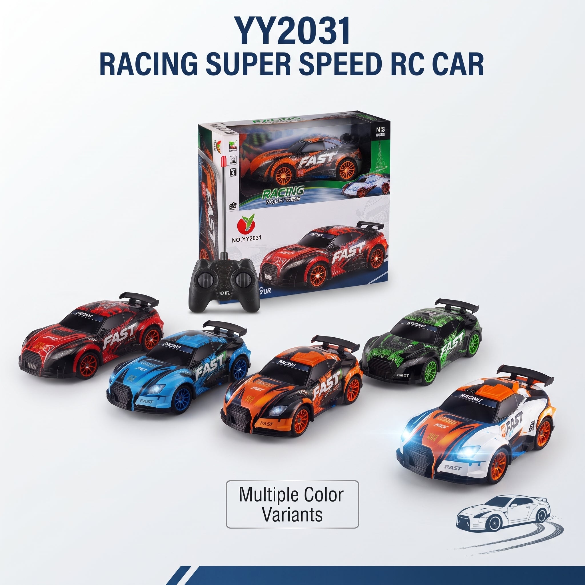 1:20 Scale Remote Control Racing Car | YY2031 Rechargeable Super Speed RC Sports Car