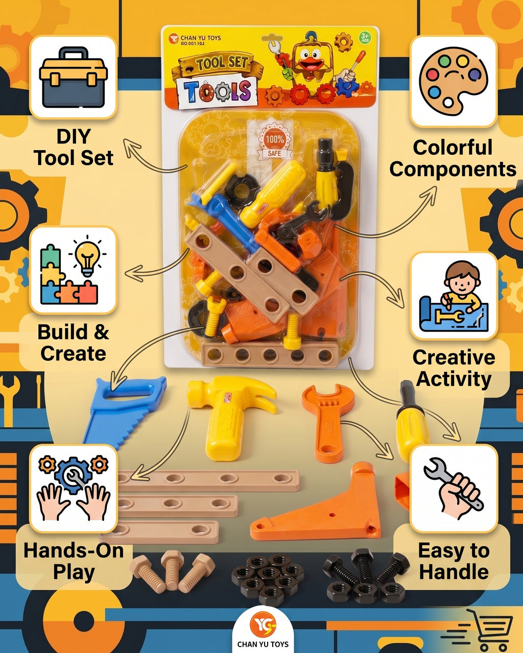Kids DIY Tool Set – Creative Construction & Assembly Toy