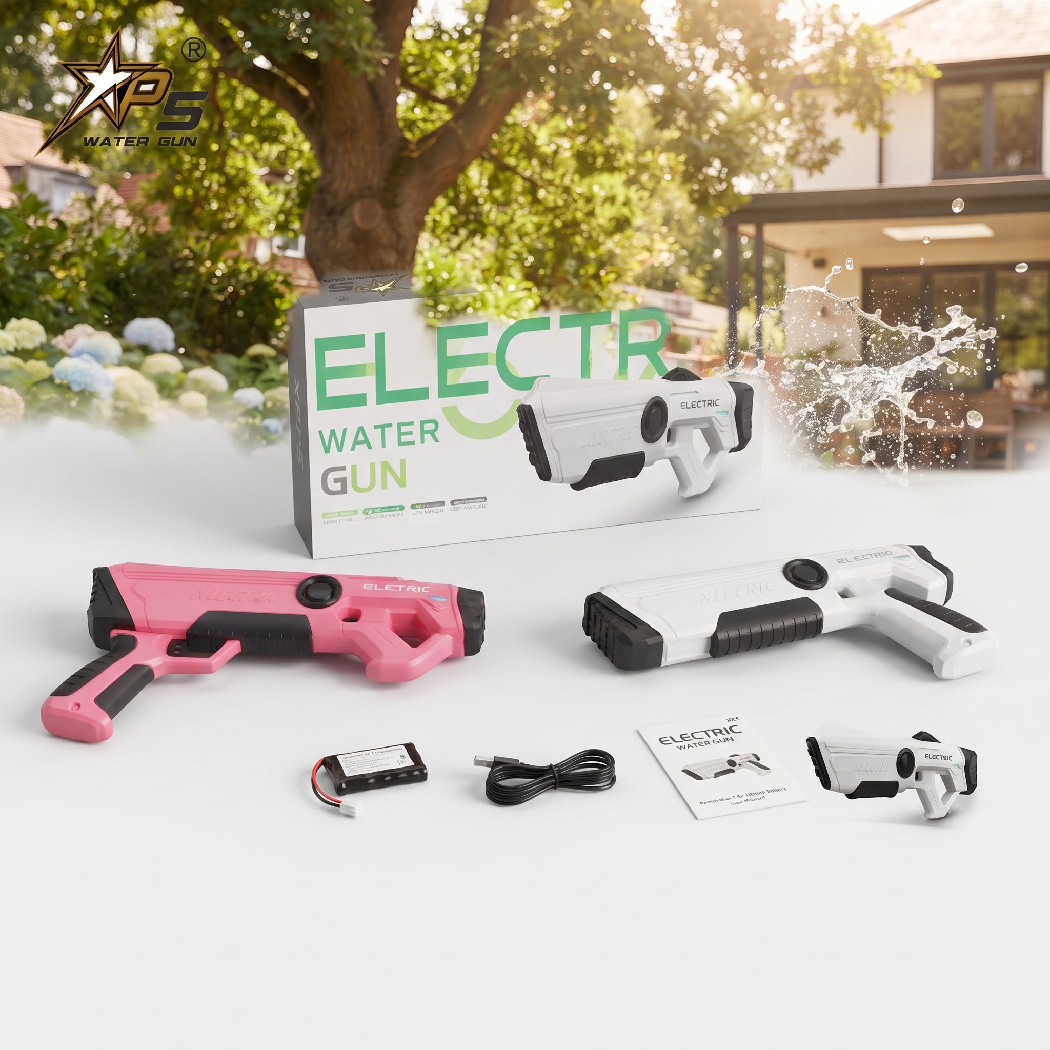 XP5 Electric Water Gun – Rechargeable Outdoor Water Blaster for Kids