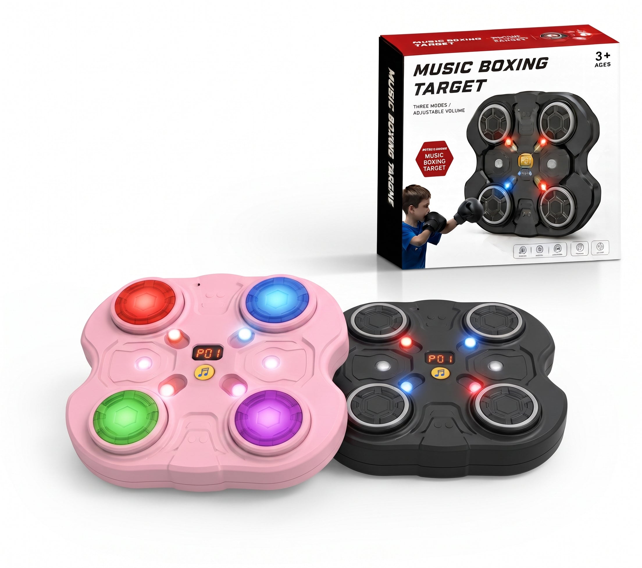 Music Boxing Target for Kids – Interactive LED Punching Machine with Music & Lights