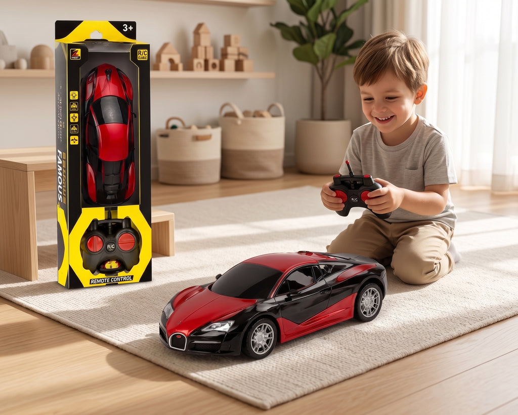 Red Remote Control Sports Car Toy – Realistic Racing Car for Kids