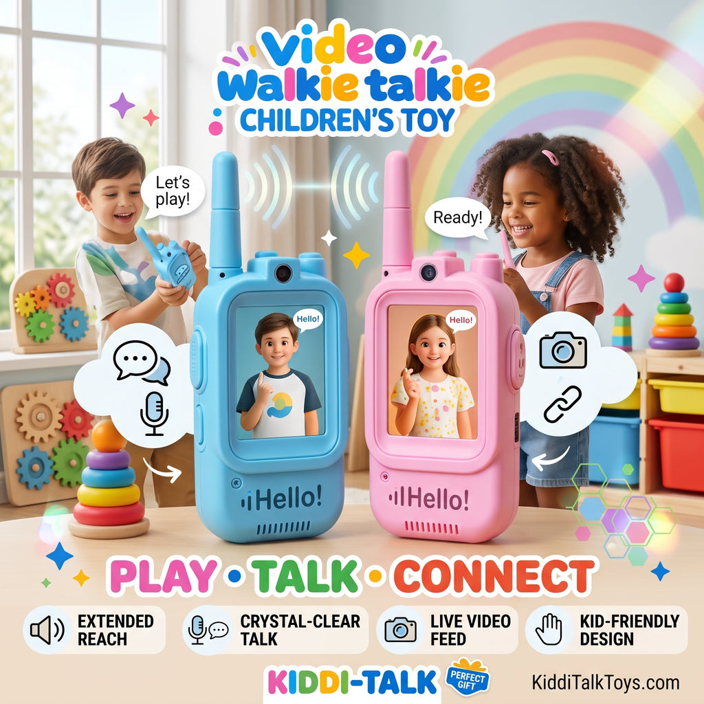 Video Walkie Talkie for Kids – 2-Way Video Calling Toy with Camera, Clear Sound & Long Range Communication