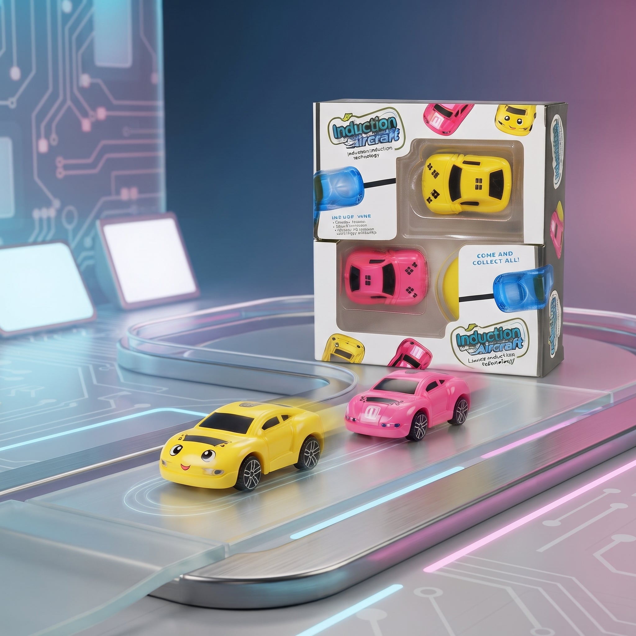 Induction Aircraft Toy Car Set – Interactive Moving Cars for Kids