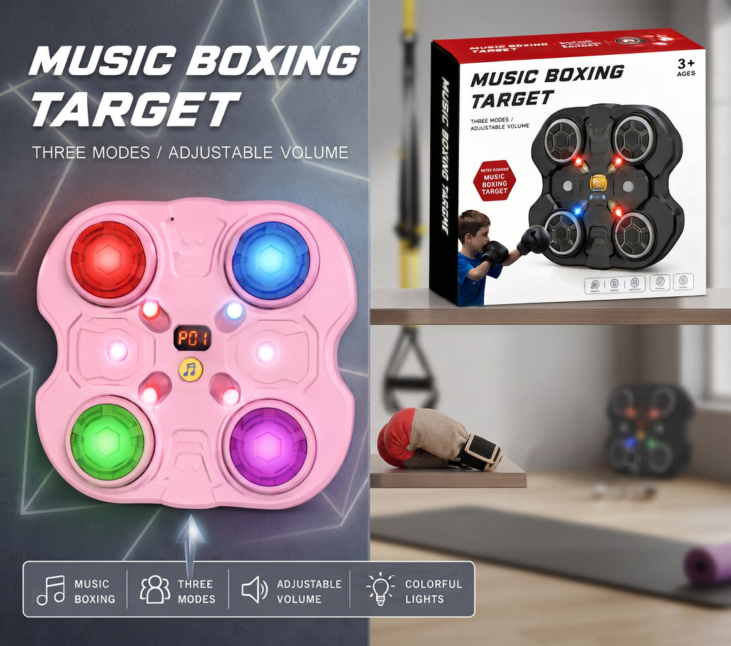 Music Boxing Target for Kids – Interactive LED Punching Machine with Music & Lights