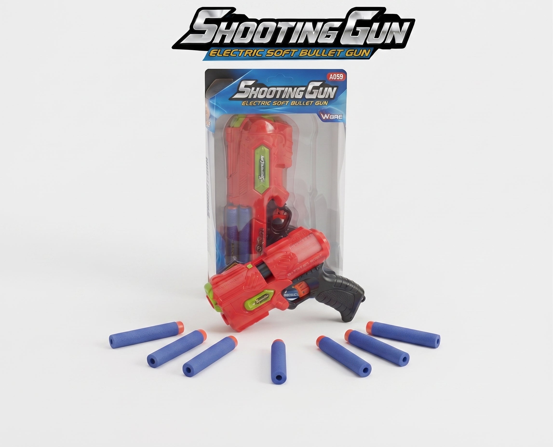 Soft Bullet Toy Gun for Kids – Foam Dart Blaster with 6 Soft Bullets