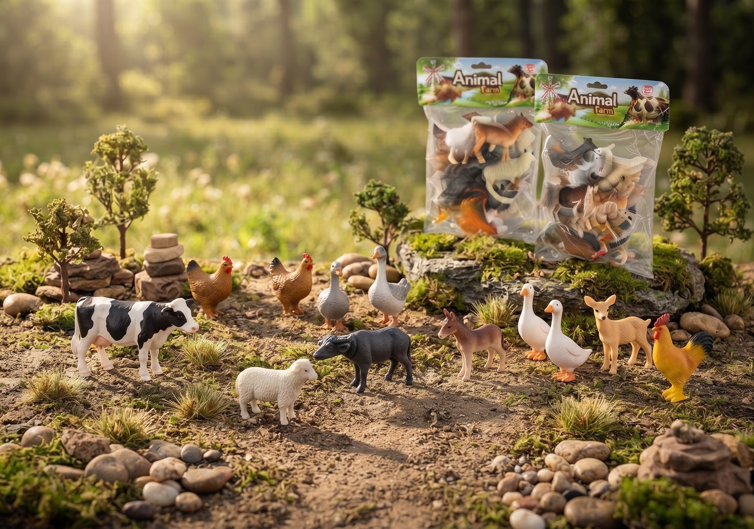 Animal Figures Toy Set – Colorful Mini Animal Collection for Kids