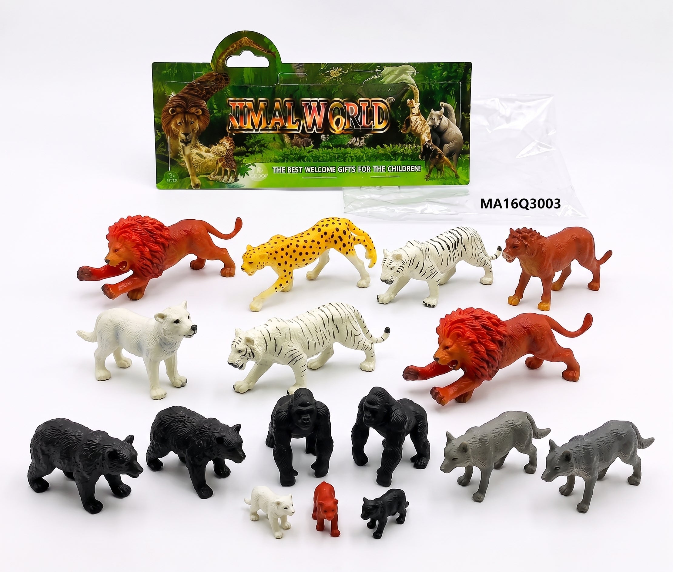 Wild Animal Figures Play Set for Kids – Jungle Animal Toy Collection