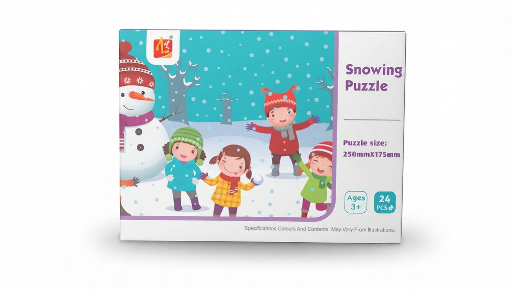 Snowing Puzzle for Kids — 24 Pieces Educational Winter & Snowman Learning Toy for Ages 3+ | Creative Kids Hub.pk