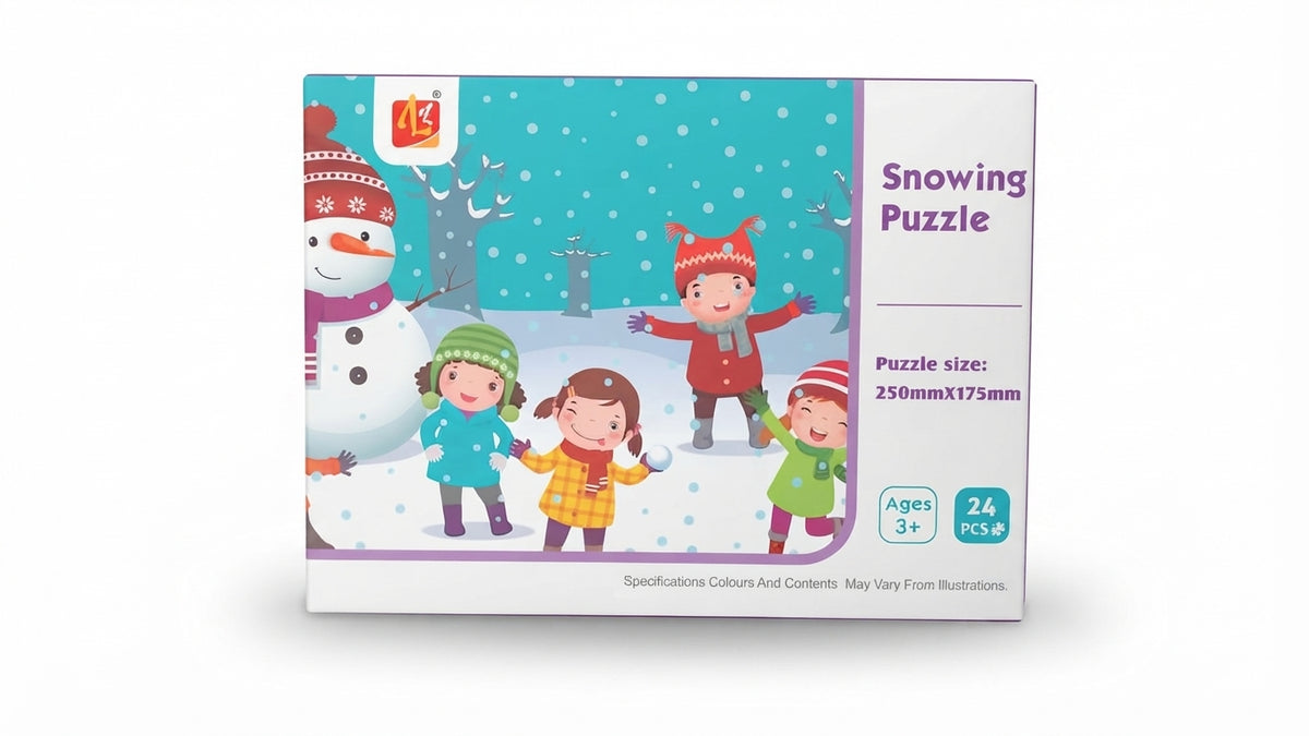 Snowing Puzzle for Kids — 24 Pieces Educational Winter & Snowman Learning Toy for Ages 3+ | Creative Kids Hub.pk