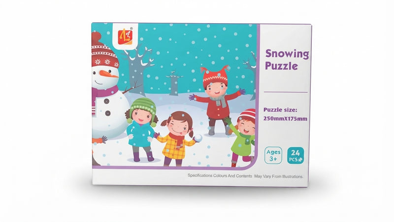 Snowing Puzzle for Kids — 24 Pieces Educational Winter & Snowman Learning Toy for Ages 3+ | Creative Kids Hub.pk