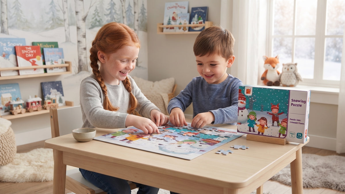 Snowing Puzzle for Kids — 24 Pieces Educational Winter & Snowman Learning Toy for Ages 3+ | Creative Kids Hub.pk