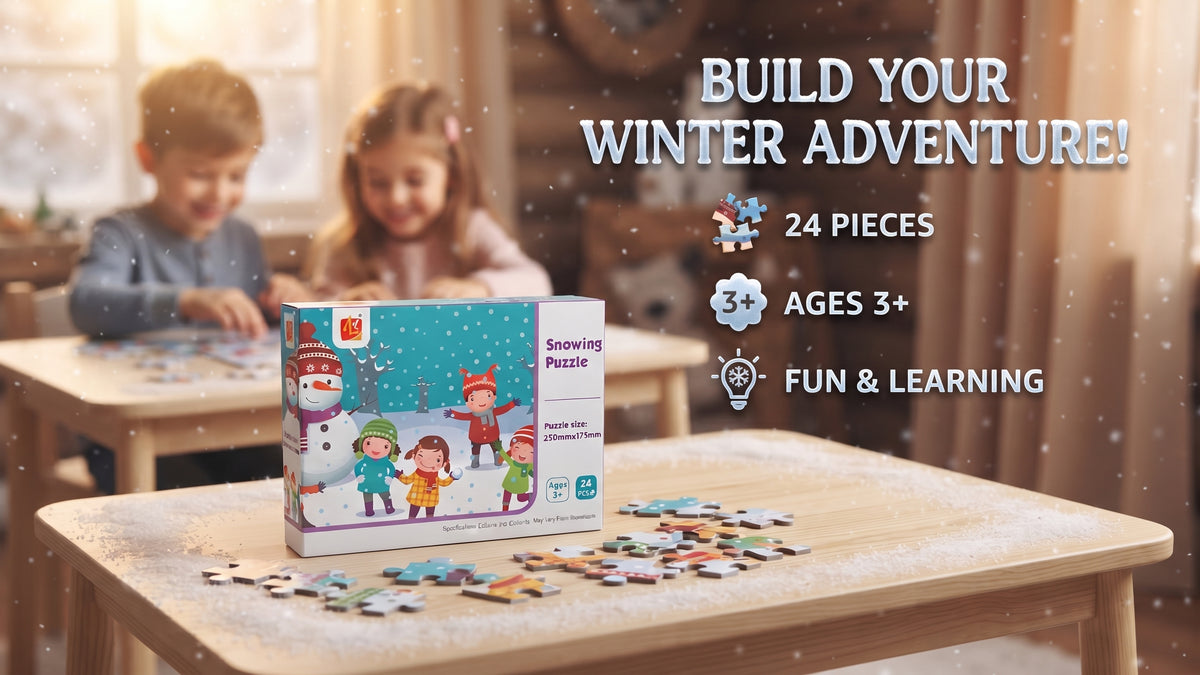 Snowing Puzzle for Kids — 24 Pieces Educational Winter & Snowman Learning Toy for Ages 3+ | Creative Kids Hub.pk