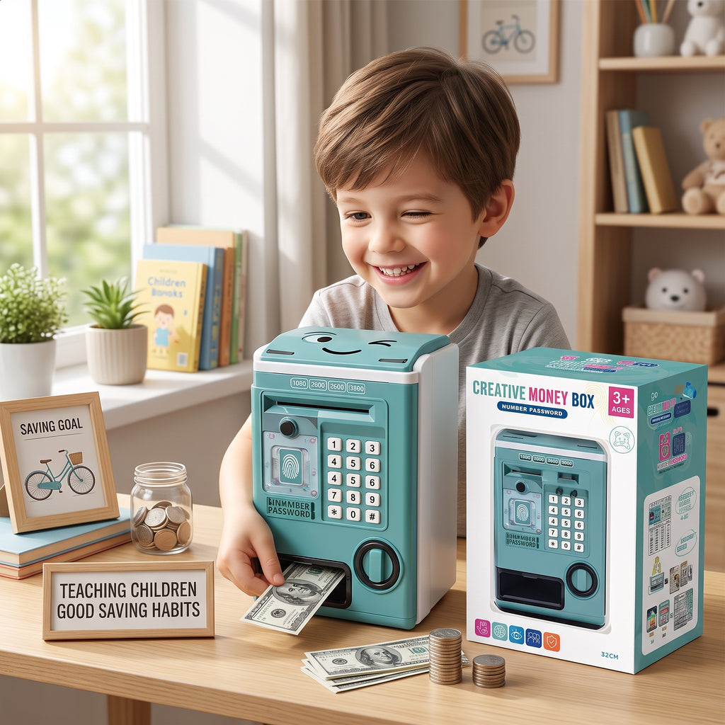 Creative Electronic Money Box for Kids | Password Piggy Bank with Coin & Cash Saving Slot