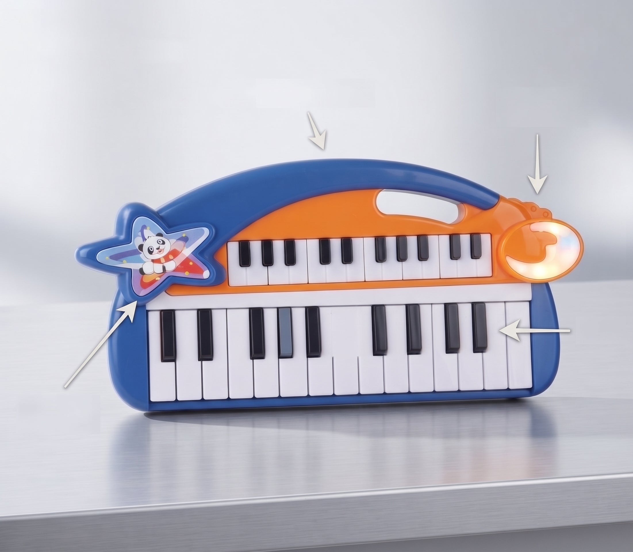 Electronic Piano Musical Toy With Double Keyboard