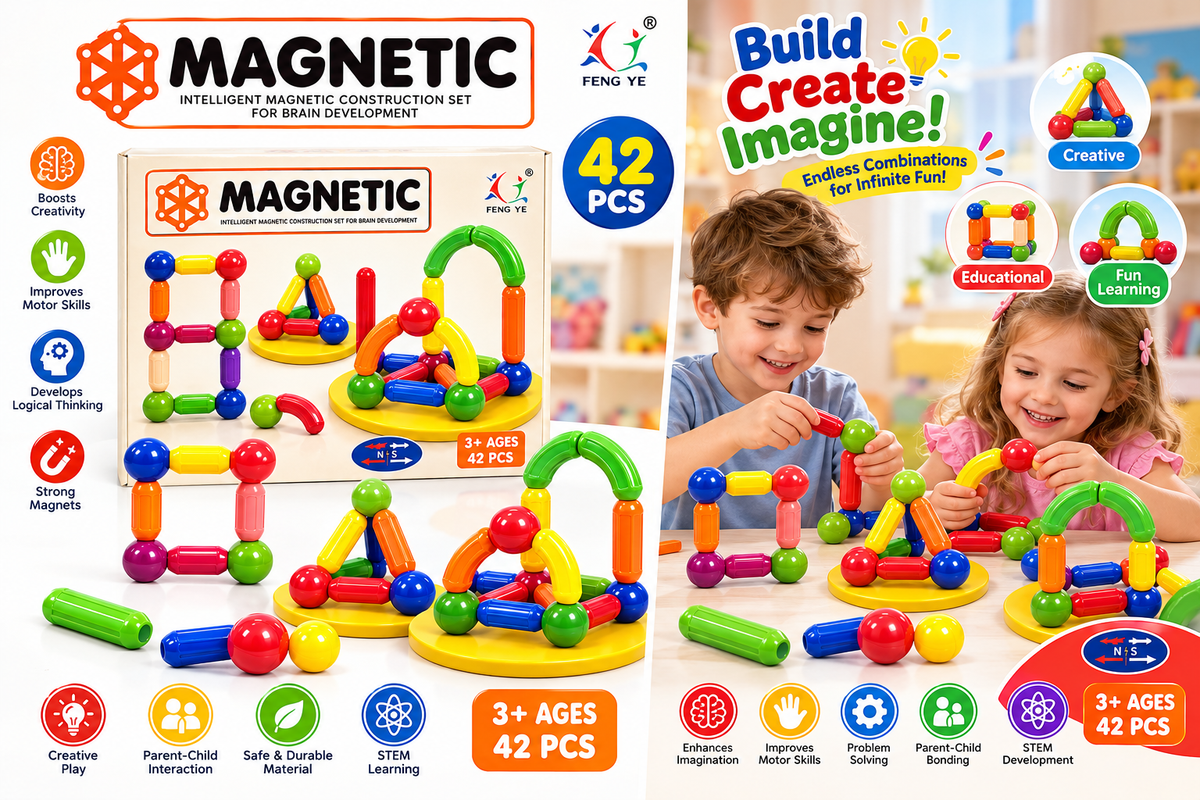 Magnetic Construction Set – 25 PCS Educational Building Toy for Kids