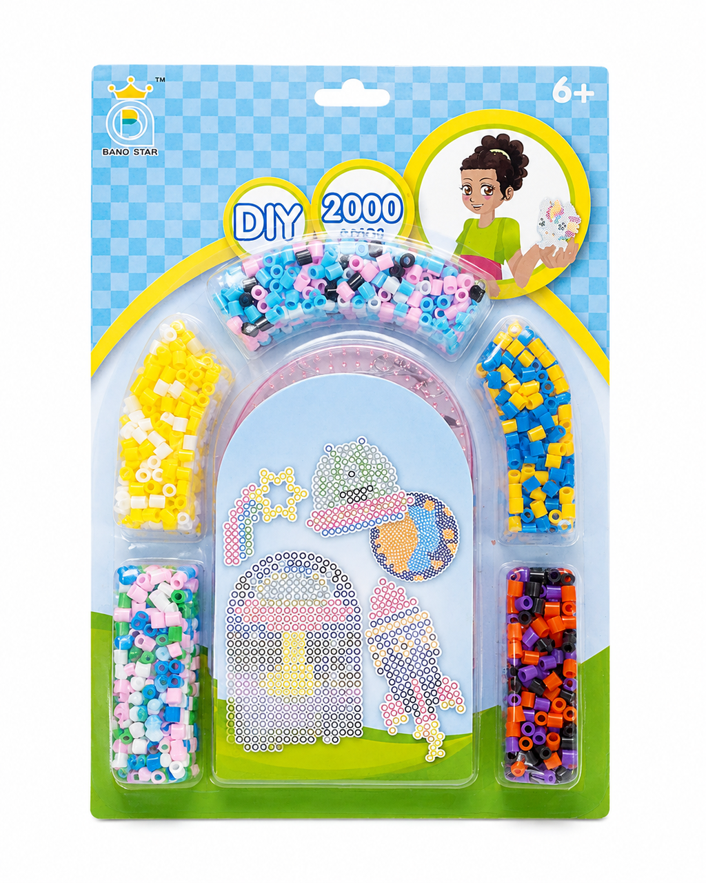 DIY 2000 Beads Craft Kit for Kids – Creative Educational Art & Craft Making Set 6+