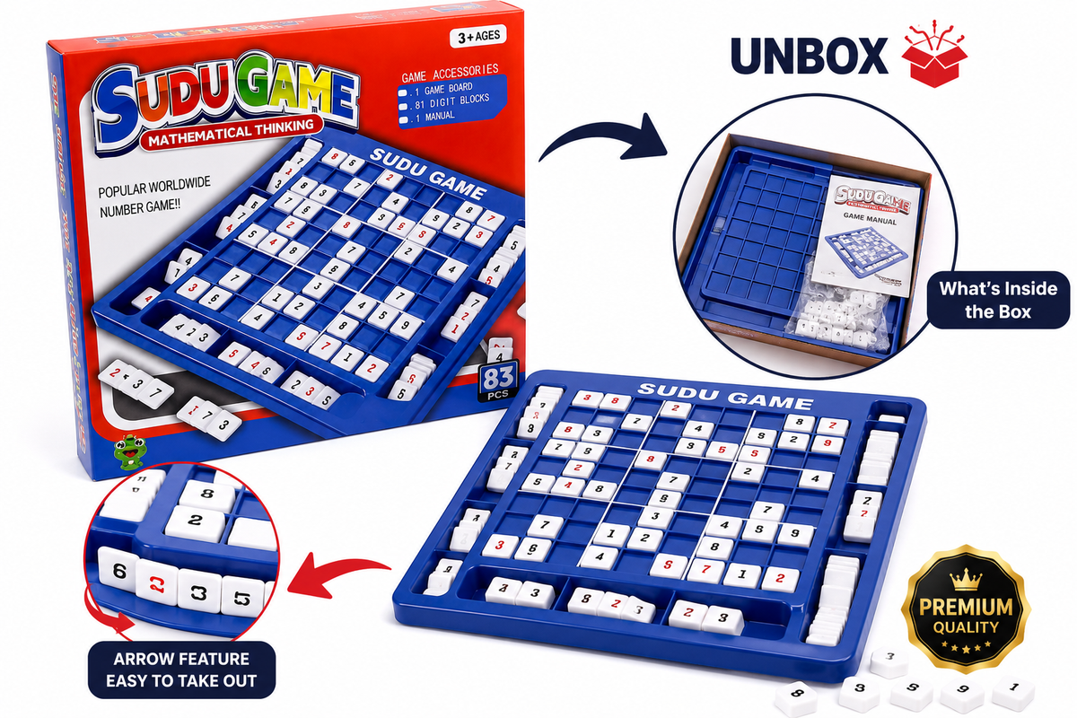 SUDU Game 83 Pcs – Educational Mathematical Thinking & Number Puzzle Game for Kids 3+